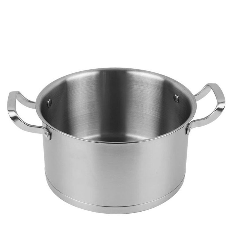 Olla para sopa profunda de papilla de acero inoxidable 430, cacerola inferior compuesta