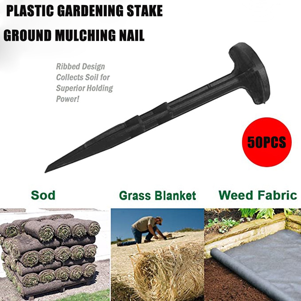 50PC 11/16/20cm Garden nails Tent Peg Plastic Peg Garden Awning Canopy Tent Pegs Camping Stake Nail for yard dog fences