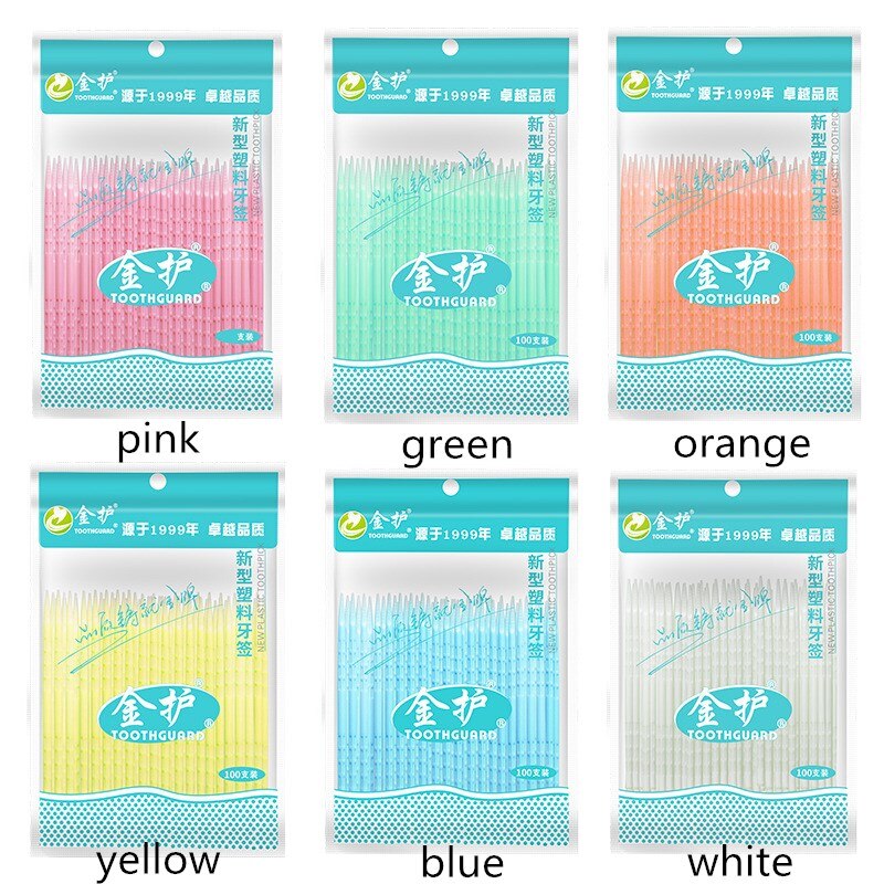 100 Pieces Food Grade PP Toothpick Dental Teeth Sticks Floss Pick Tooth Tool Clean Oral Care Teeth Food Residue Party Toothpicks