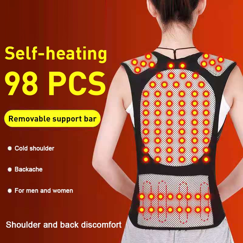 Tourmaline Vest Self Heating Brace Support Belt Magnetic Therapy Thermal Warm Waistcoat Spine Back Shoulder Lumbar Pain Relief
