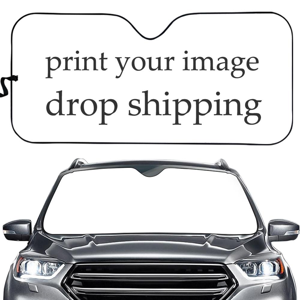 Mooie Schilderen Kat/Hond In Rijden Print Auto Zonnescherm Auto Voorruit Window Cover Sunshades Zonneklep: customize