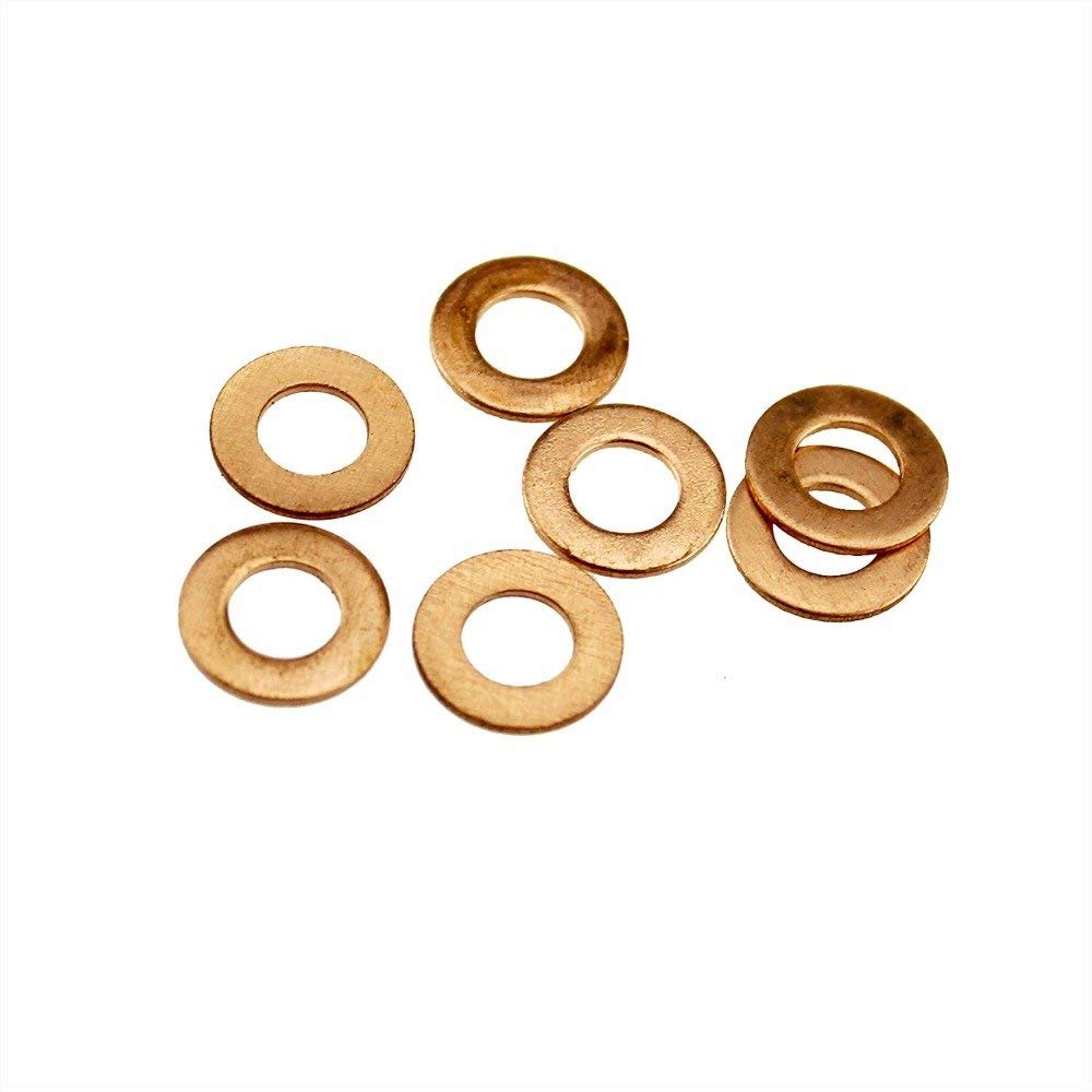 100 Stck 1mm Kupfer Dichtung metrisch Flache Abdichtung Scheiben M10 M12 M14 Auto Abdichtung Unterlegscheibe Verschiedene Spezifikationen