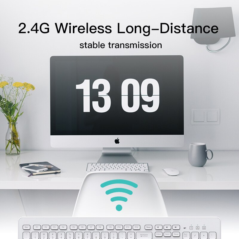 2.4g draadloze multimedia toetsenbord en muis mini usb ergonomische mute optische toetsenbord muis combo set voor notebook laptop mac pc