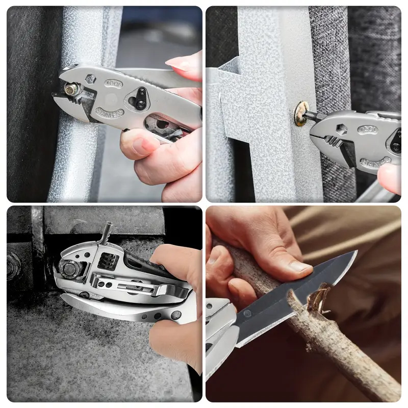 Multitool Survival Mes Multitoolset Doel Verstelbare moersleutel Mes Draadsnijder Tang Survival Nooduitrusting Gereedschap Se