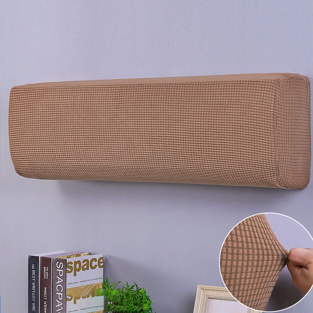 Housse de protection Anti-poussière pour climatiseur, en polaire, élastique, pour montage mural, facile à nettoyer, décoration de la maison