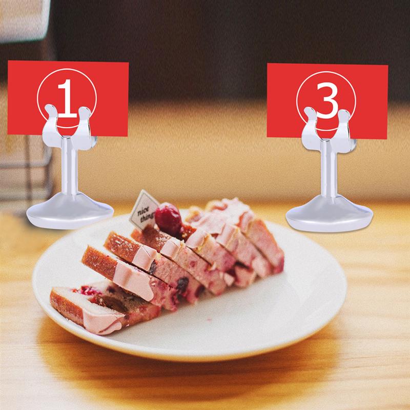 3Pcs Stainless Steel Menu Stand Portable Table Number Holder Menu Place Holder Meal Card Holder for Restaurant
