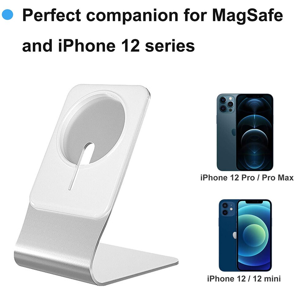 Aluminium magnetisk bordtelefon oplader holder til magsafe iphone 13 12 11 pro mag sikker trådløs opladning desktop dock-beslag