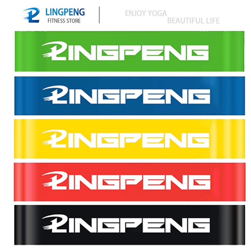 Conjunto de banda de resistencia física fuerte, cuerda elástica para Yoga, gimnasio, entrenamiento, expansor, anclaje de puerta con mango, correa para el tobillo: 5 Pcs Resistance Ban