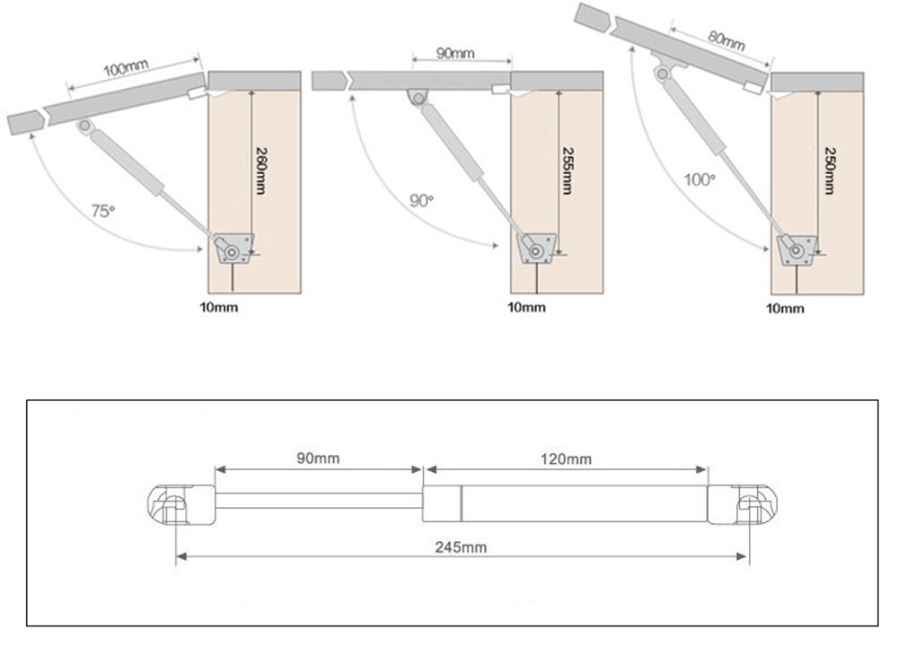 Practical hinge gas support hydraulic rod furniture cabinet accessories door pneumatic kitchen spring hardware home improvement