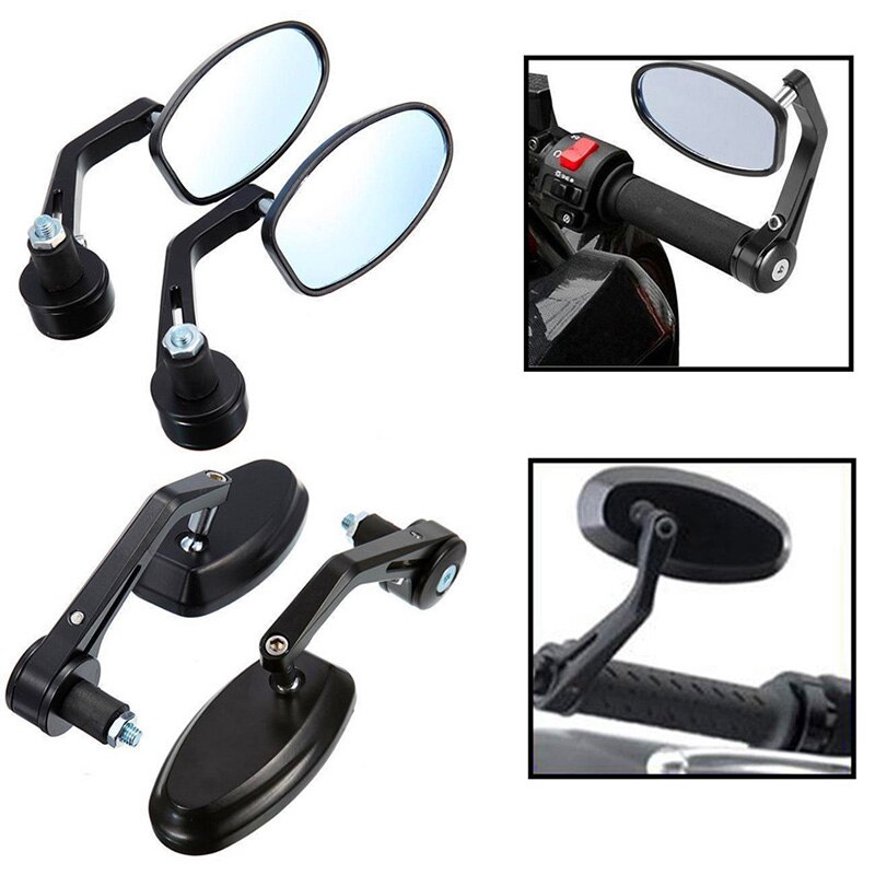 2 sztuk retro lusterka motocyklowe lusterko wsteczne lusterko na kierownicę koniec lusterka motocyklowe akcesoria trwałe anty-blask wyczyść regulowane