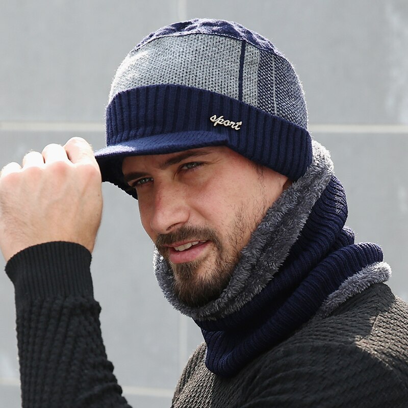 Chapeaux d'hiver pour hommes, bonnets, casquettes d'hiver, écharpes en laine, cagoules, masques, bonnets tricotés