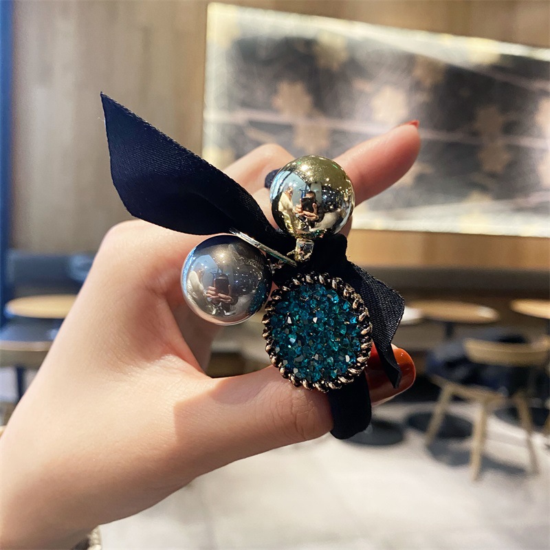 Colorful Leopard Print Big Ball Hair Accessories Hair Ties Headdress For Women Colored Grape Elastic Hair Bands Rubber Bands: Star gem 6