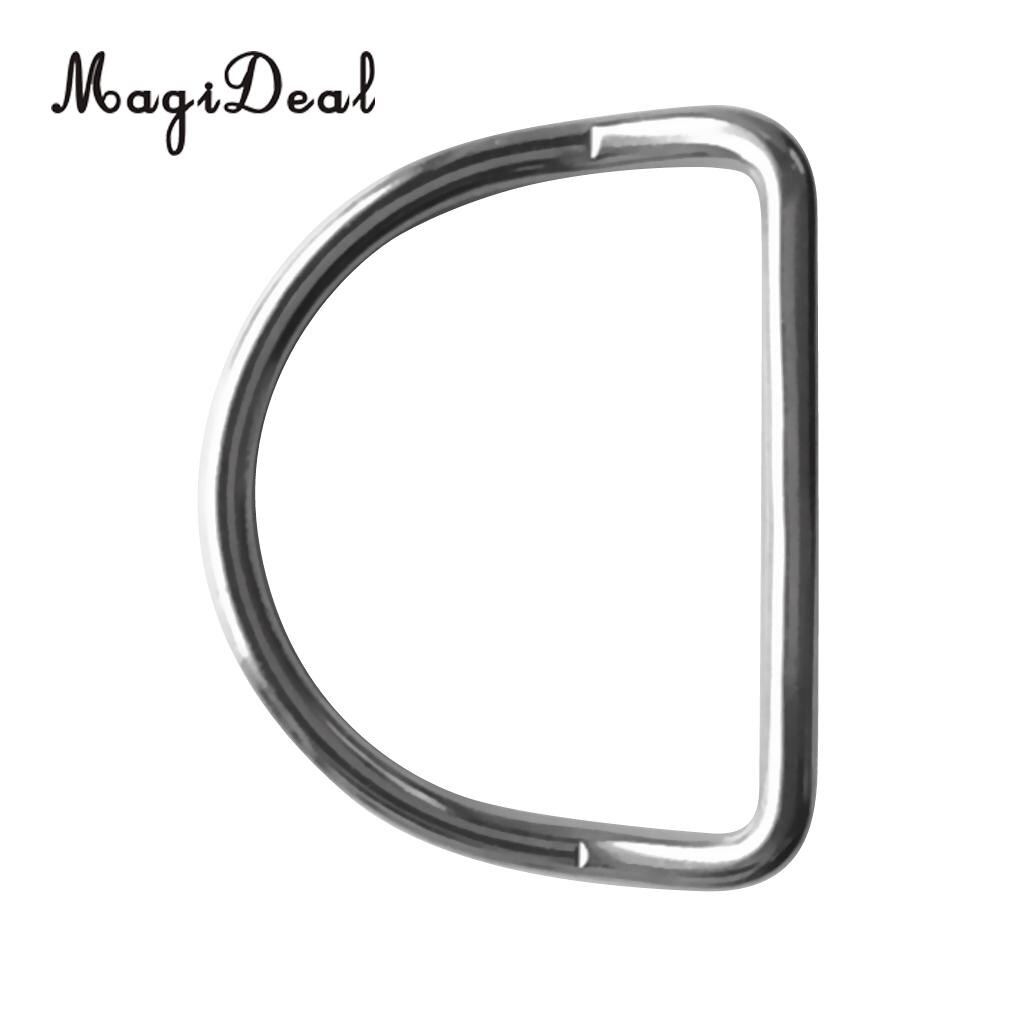 MagiDeal nurkowanie akcesoria robić użytku morskiego 316 nurkować zgięty D pierścień ze stali nierdzewnej