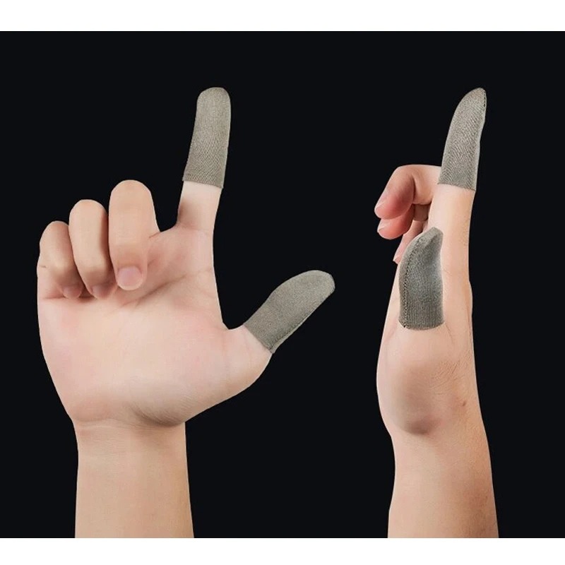 10 stücke Handy, Mobiltelefon Spielen Finger Ärmel Anti-Schweiß Finger Ärmel Für PUBG praktisch-Spiel Silber Faser Touchscreen Gamer Daumen schutz