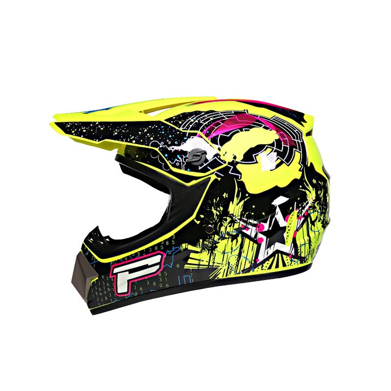 Erwachsene motorrad motocross Off Road Helm ATV Dirt bike Downhill MTB DH racing helm kreuz Helm capacetes: yellow / S