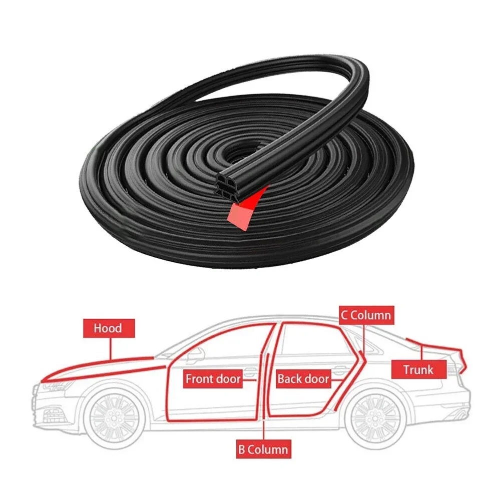 Guarnizioni per portiere per auto Adesivi per auto a doppio strato Cappuccio insonorizzato Accessori per auto Porta in gomma Striscia di tenuta anticollisione per auto