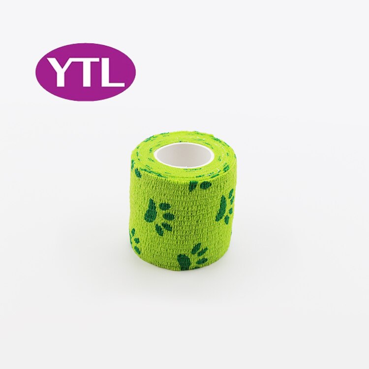 Bandage d'emballage pour animaux de compagnie, respirant, auto-adhésif, élastique, animal de compagnie, chien, chat: Kaki