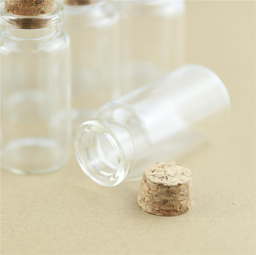 50pcs/lot 30*60mm 25ml DIY Mini Wishing Glass Bottles Cork Crafts Jars Cork Stopper Transparent Empty Glass Bottles