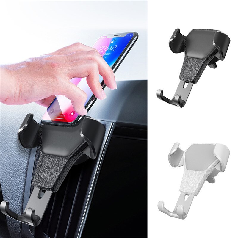 Biltelefonholder til telefon i bilens luftventilmonteringsstativ ingen magnetisk mobiltelefonholder universal gravity smartphone cellestøtte