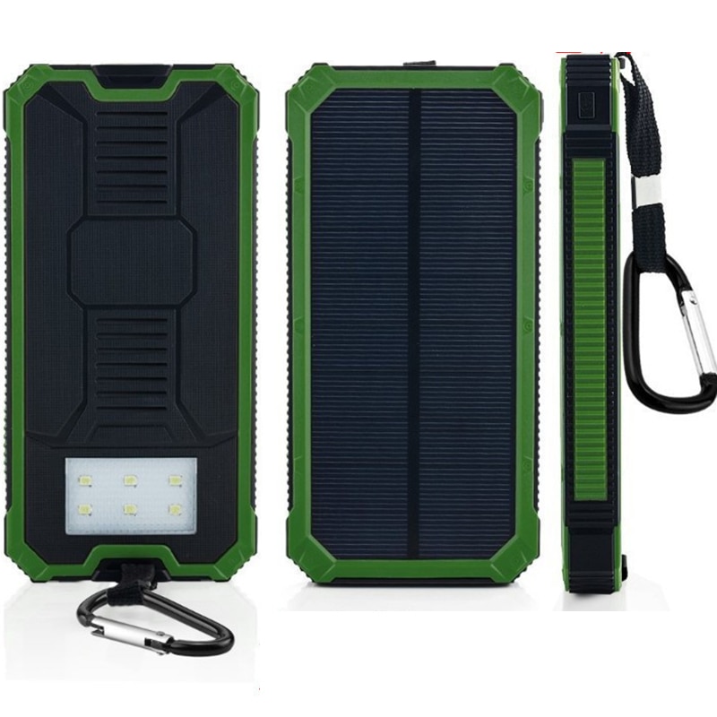 20000mah Solar Panels Solar Power Bank For XIAOMI Iphone 6 7 8 External Battery Waterproof Dual USB Charger Powerbank Solar