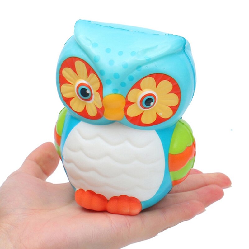 mignon hibou coloré Squishy Simulation Animal lente augmentation presser jouet parfumé soulagement du Stress jouets pour enfant fête de noël