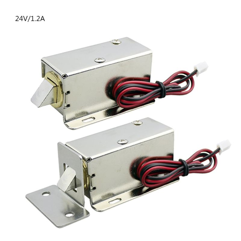 DC24V/1.2A Electric Lock Automatic Assembly Solenoid Cabinet Drawer Door Lock PXPA