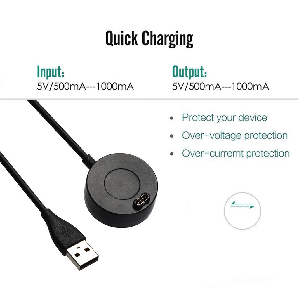 Charger for Garmin Fenix 6S/6/6x Pro Smart Watch Fast Charging USB Cable Charging Dock Replacement Portable Power Charger
