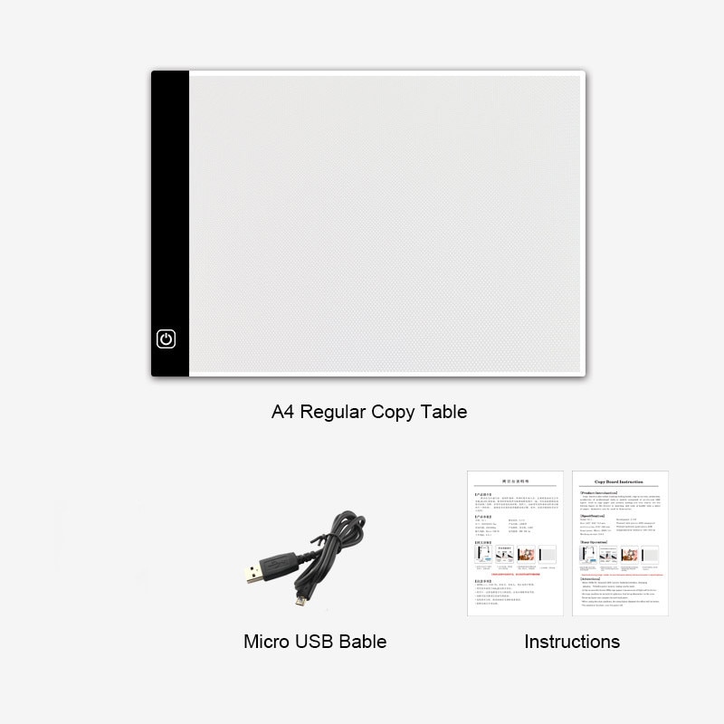 Ultrathin 23.5x33.5 A4 LED Light Tablet Pad Diamond Embroidery Tracing Painting Accessories Cross Stitch tool Drawing Board Pad