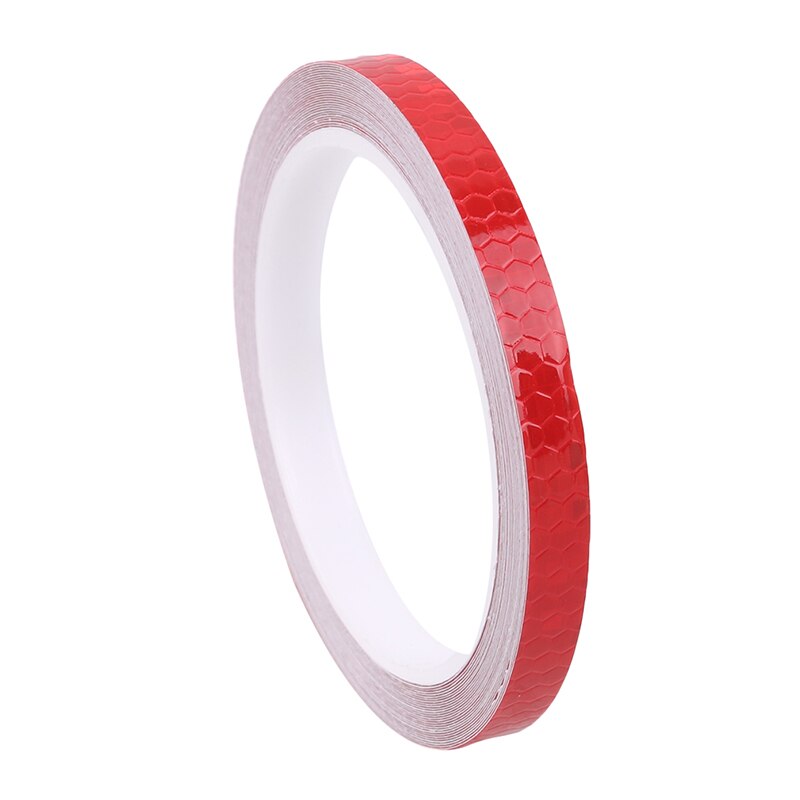 8mx1cm Bike Reflective Stickers Cycling Fluorescent Reflective Tape MTB Bicycle Adhesive Tape Safety Decor Sticker Accessories: red