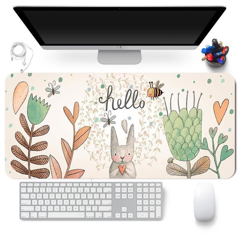 Comtuper Desk Mat Cute Mouse Pad Large XXL Mousepad Kawaii Gaming Accessoroes Laptop Gamer Keyboard MacBook Waterproof Maus Mat