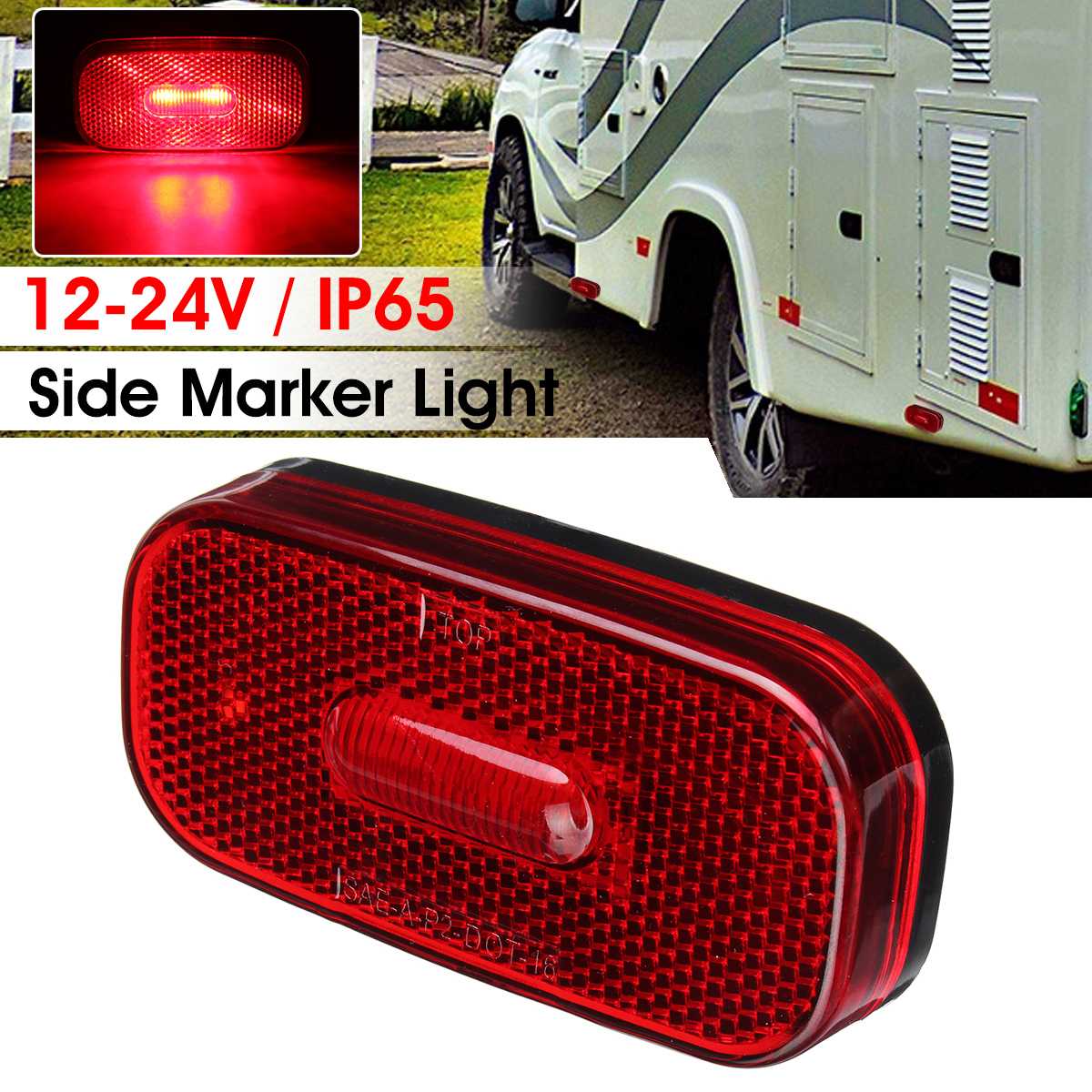 Auto LED Zijmarkeringslichten Rode Caravan 12-24 V 2 LEDs Klaring Indicator Lamp voor Vrachtwagen Trailer Vrachtwagen