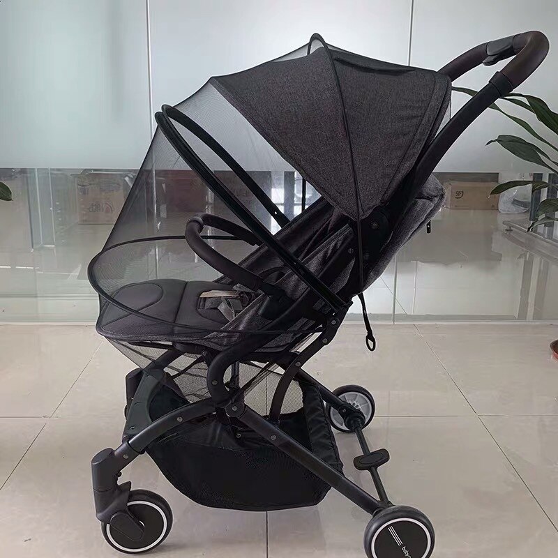 Accessoires de Protection contre les insectes volants, berceau pour enfants, Buggy en maille, couverture complète, filet anti-moustiques sûr, poussette pour bébé: Black