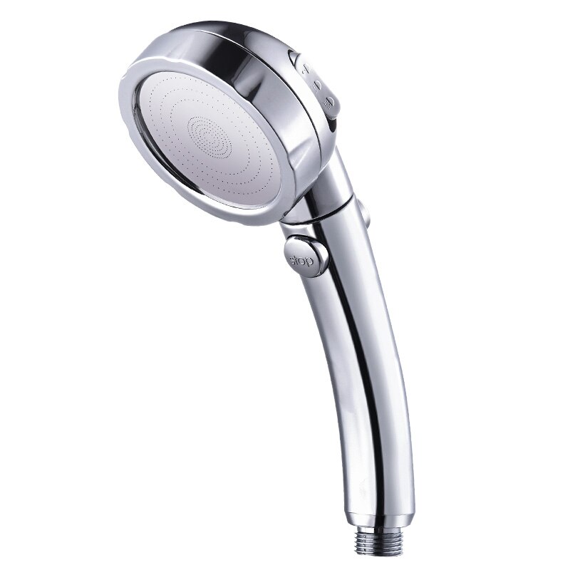 Handheld Shower Head High Pressure Chrome 3 Spary Setting with ON/OFF Pause Switch Water Saving Adjustable Luxury Spa Detachable: Default Title