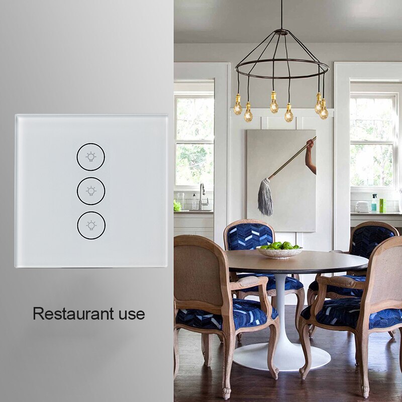 1/2/3 Gang Wifi Light Switch EU Standard Work With Alexa Google Home Touch Switch Smart Switch Panel Wall Switch