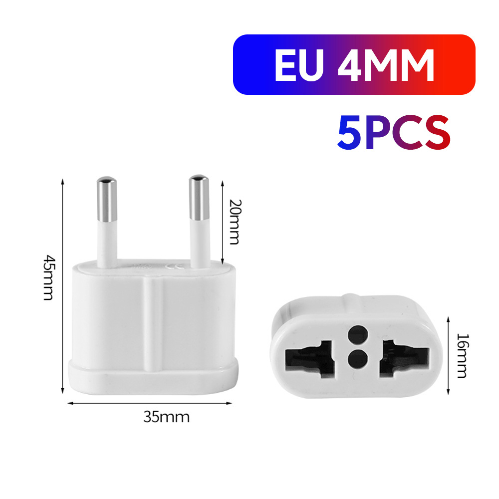 Universal strömadapter usa till eu euro europa-kontakt strömadapter reseadapter eluttag eu/us/au/uk: Rosa