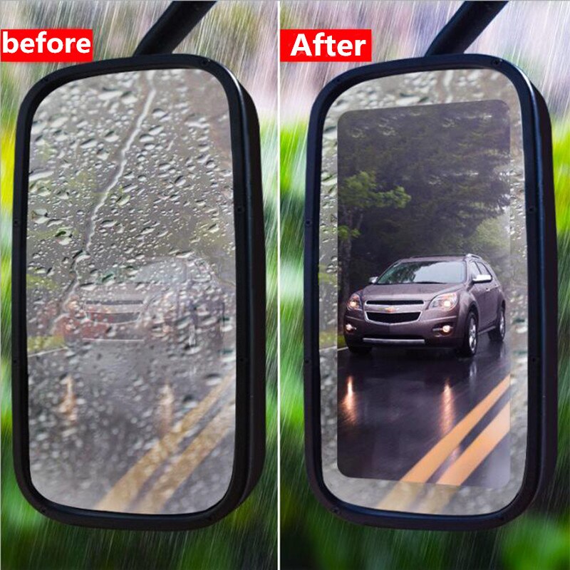 2 stk bil lastbil bus bagspejl beskyttelsesfilm anti tåge klar regntæt bakspejl glas beskyttende film auto tilbehør