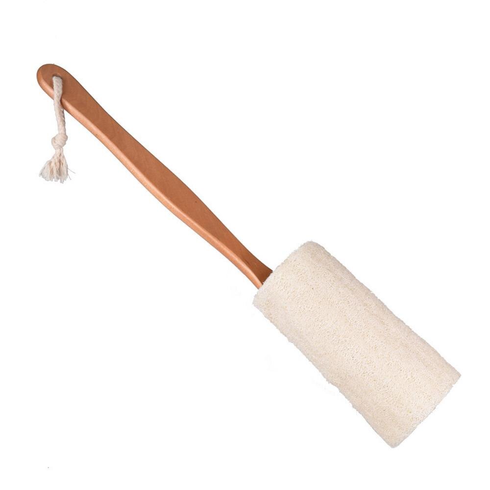 Body Dry Brush Natural Boar Bristle Organic Dry Skin Body Brush Bamboo Wet Back Shower Brushes Exfoliating Bathing Brush: 34x10x8cm