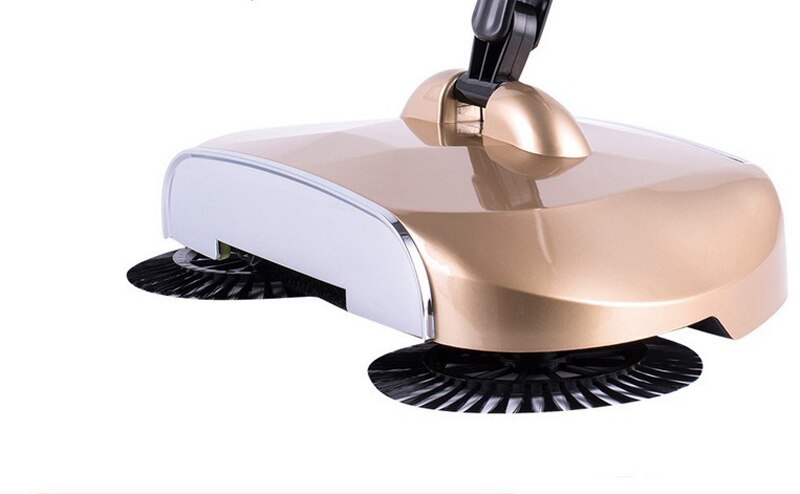 Automatische Hand drücken Haushalt Faul Kehrmaschine Besen 360 Grad Rotierenden Reinigungs Kehren Werkzeug Ohne Strom: Gold
