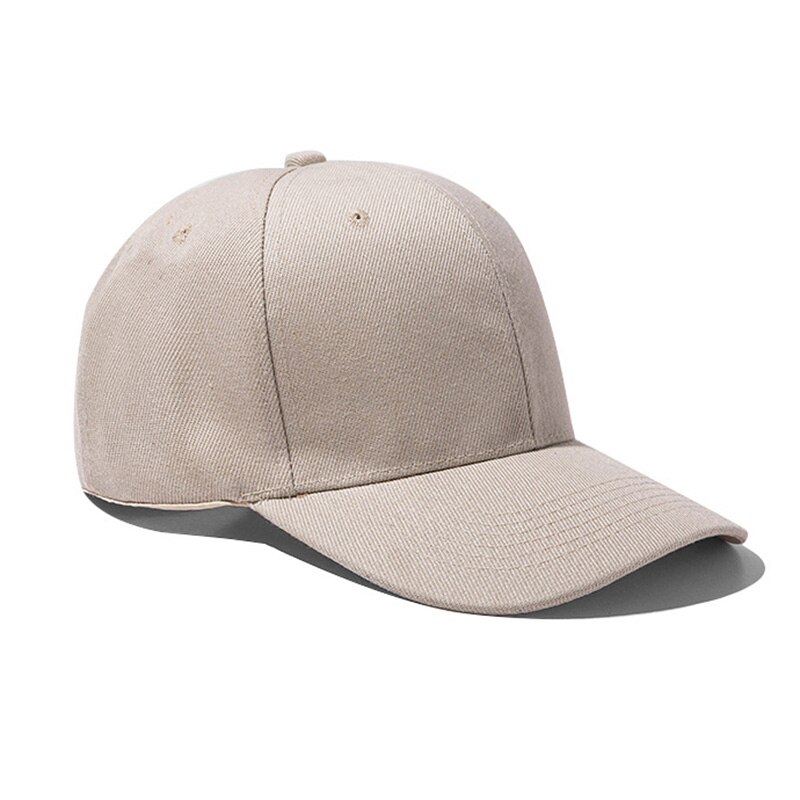 Effen Kleur Baseball Cap Vrouwen Zonneklep Caps Zomer Outdoor Verstelbare Katoen Snapback Hoeden Mannen Dad Hoed: beige