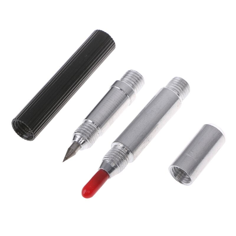 Doppel Ende Scharf Wolfram Stahl Spitze Glasritzrades Clip Stift Keramik Glas Hülse Metall Bau Kennzeichnung Werkzeuge 137mm