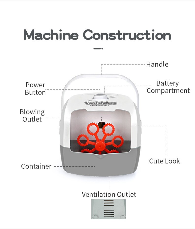 Nuovo Valigia Bolla Macchina Automatica di Ventilatore Del Partito Fase di Nozze One-click Bolla Per Bambini di Ricarica delle Bolla di Estate Giocattoli All'aria Aperta