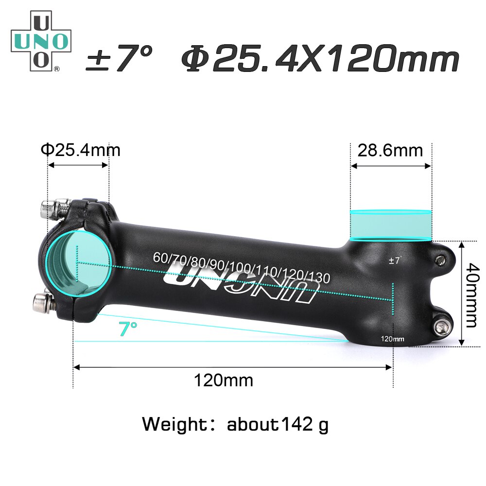 UNO 25,4 mm Vorbau MTB Fahrradlenker Vorbau 7 17 35 Grad Ultraleicht MTB Energie Fahrrad Tisch Berg Straße Fahrradlenker Vorbau: Blau
