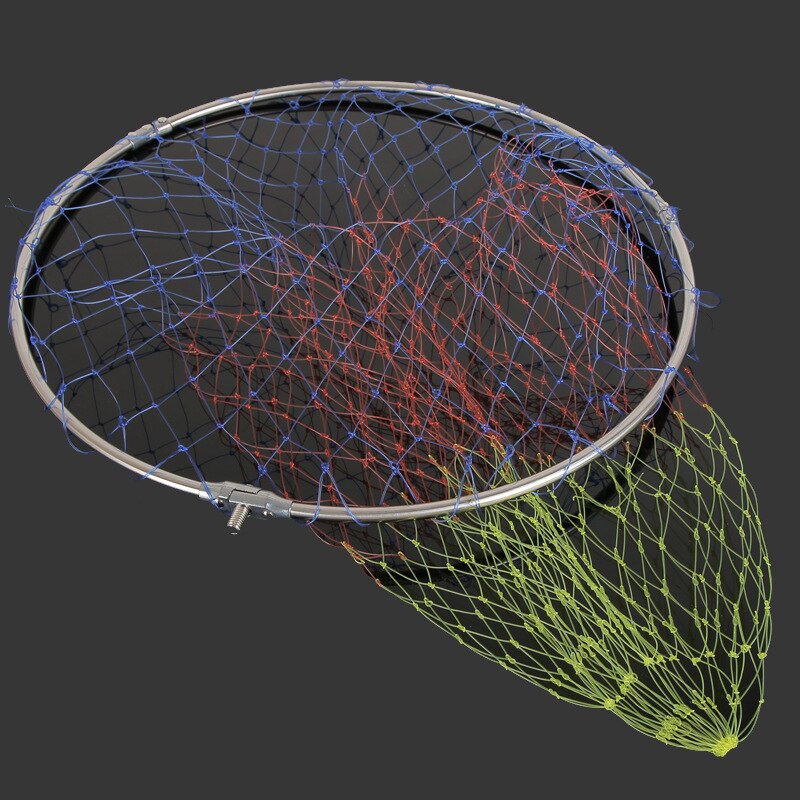 Folding Fishing Brail Landing Net Head Foldable Nets Depth Landing Dip Accessories PSEN999: nylon 35cm