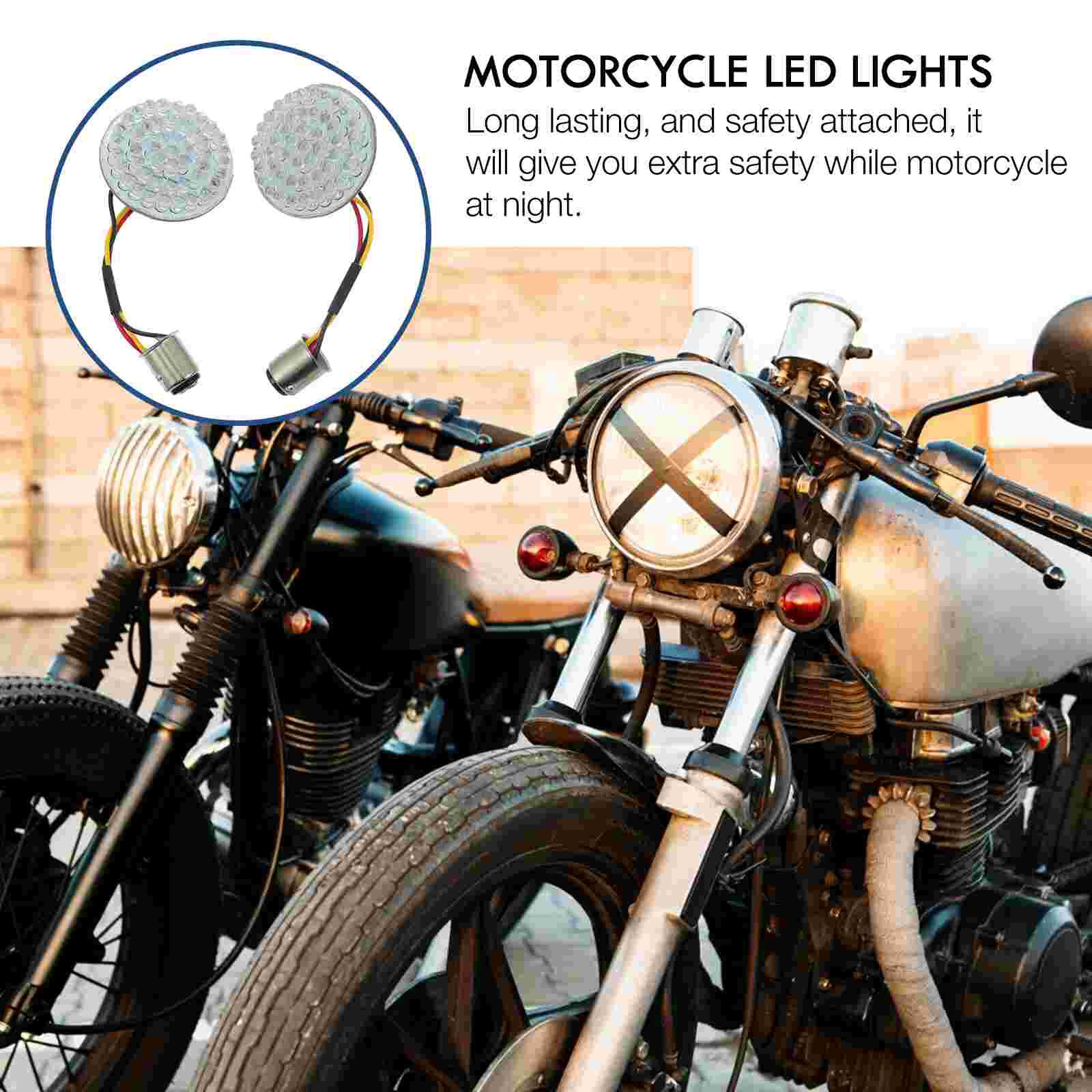 1 Paar Decoratieve Eenvoudige Plastic Led Licht Lamp Licht Voor Motorrijwiel
