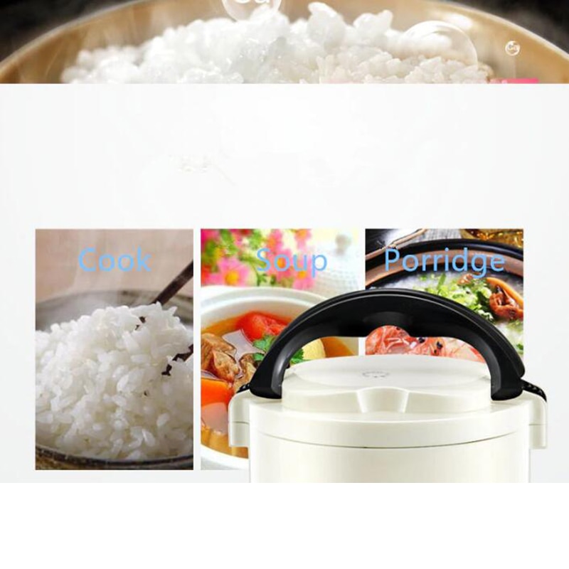 Multi-Function Electric Lunch Box Portable Food Heating Steamer Mini Rice Cooker