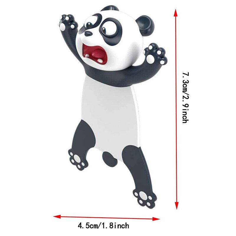 2 PCS 3D Cartoon Animal Bookmark Novelty Cute Funny Wacky Bookmark Book Friend Bookmark for Kids Students Stationery Black + Whi