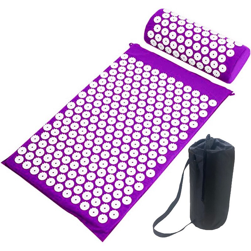 Ensemble de tapis d'acupression et d'oreillers de Yoga, soulage les douleurs corporelles, le cou, le dos et les pieds