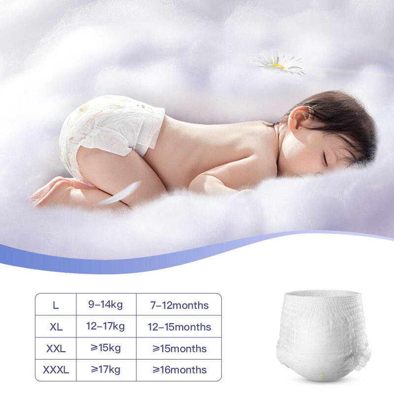 Bc Babycare Trial Pack Pull-ups Disposable Diaper Pants for Children 2022 1Pc/Pack Fly Up Series Breathable Soft Diaper L/XL