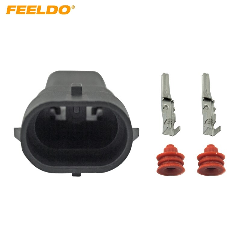 FEELDO 1 set Auto Mannelijke HID Koplamp Lamp Socket Connectors Voor H8/H9/H11/880/881 LED/HID Lights # CA1866