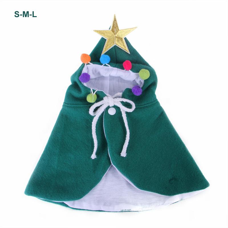 S/M/L Wacky Kat Hond Kostuum Leuke Cape Pet Kostuum Voor Kerst Halloween Pet Kleding Voor Katten chihuahua Puppy Winter Kleding: green / M